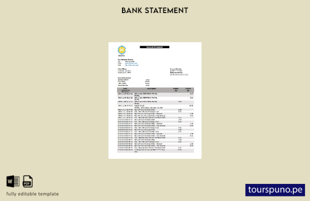 listo para imprimir plantilla de word   extracto bancario MOVO de EE. UU.